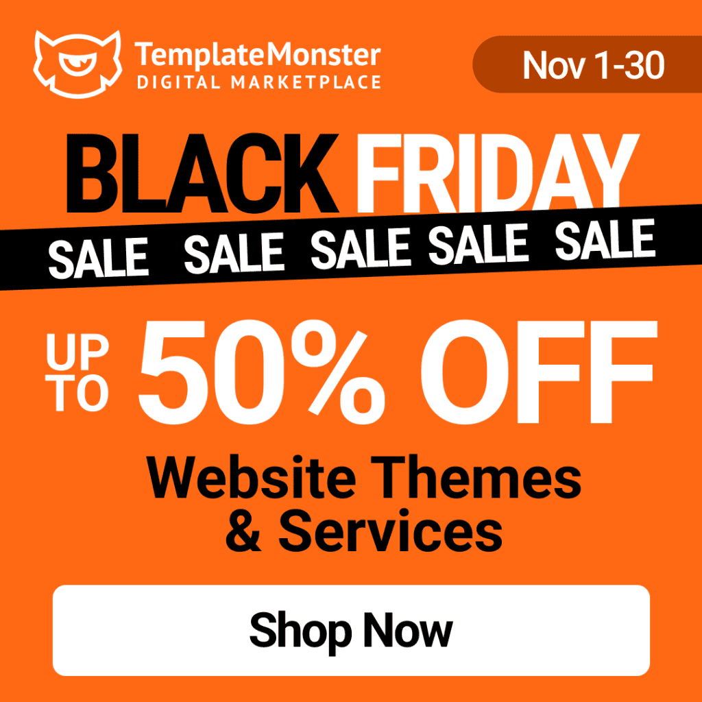 Black Friday - Website Themes & Services.
