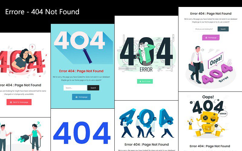 404 Error Page - HTML Template.