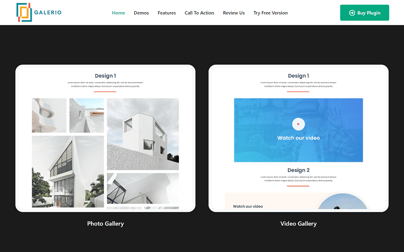 Photo and Video Gallery Plugin.