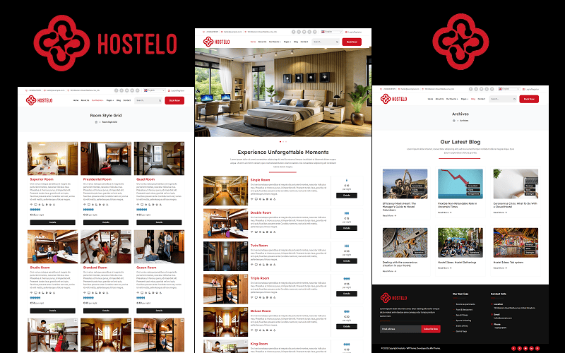 Hostelo WordPress Theme.
