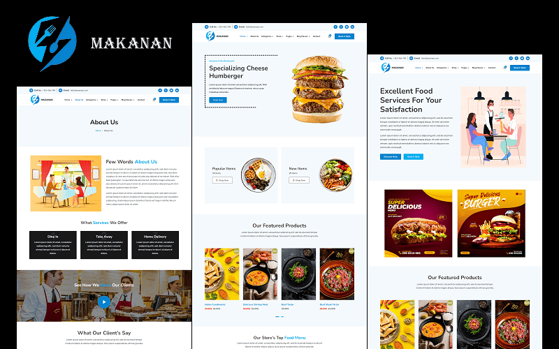 Makanan WordPress Theme & HTML Template.