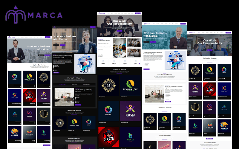 Marca WordPress Theme & HTML Template.