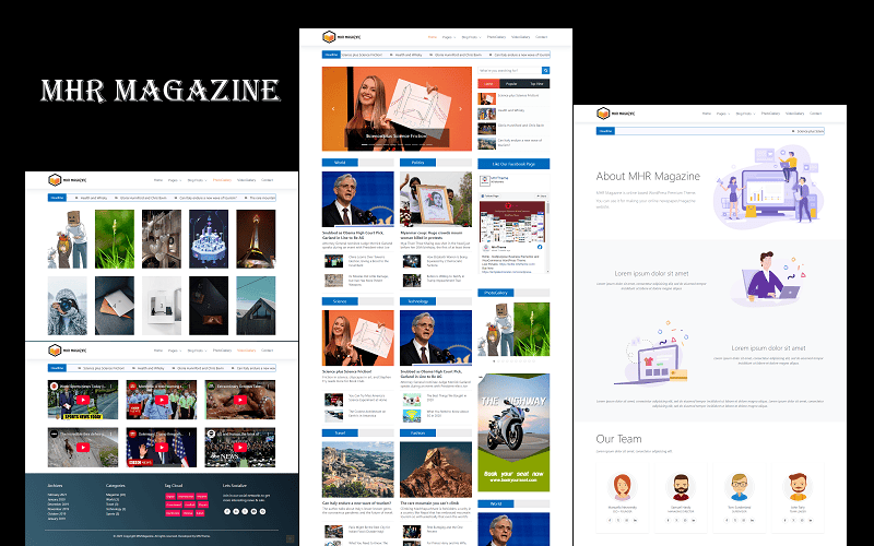 Mhr Magazine WordPress Theme.