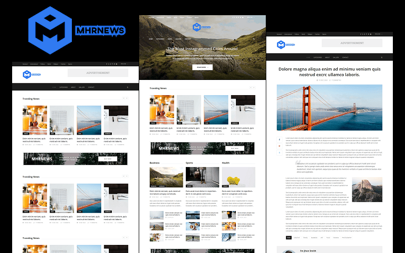 Mhr News HTML Template.