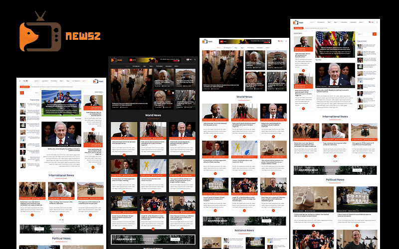 NewsZ WordPress Theme & HTML Template.