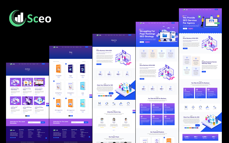 Sceo WordPress Theme & HTML Template.