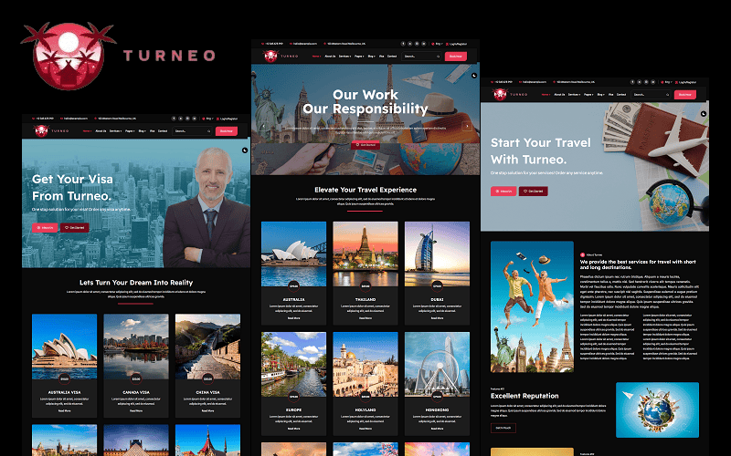 Turneo WordPress Theme & HTML Template.